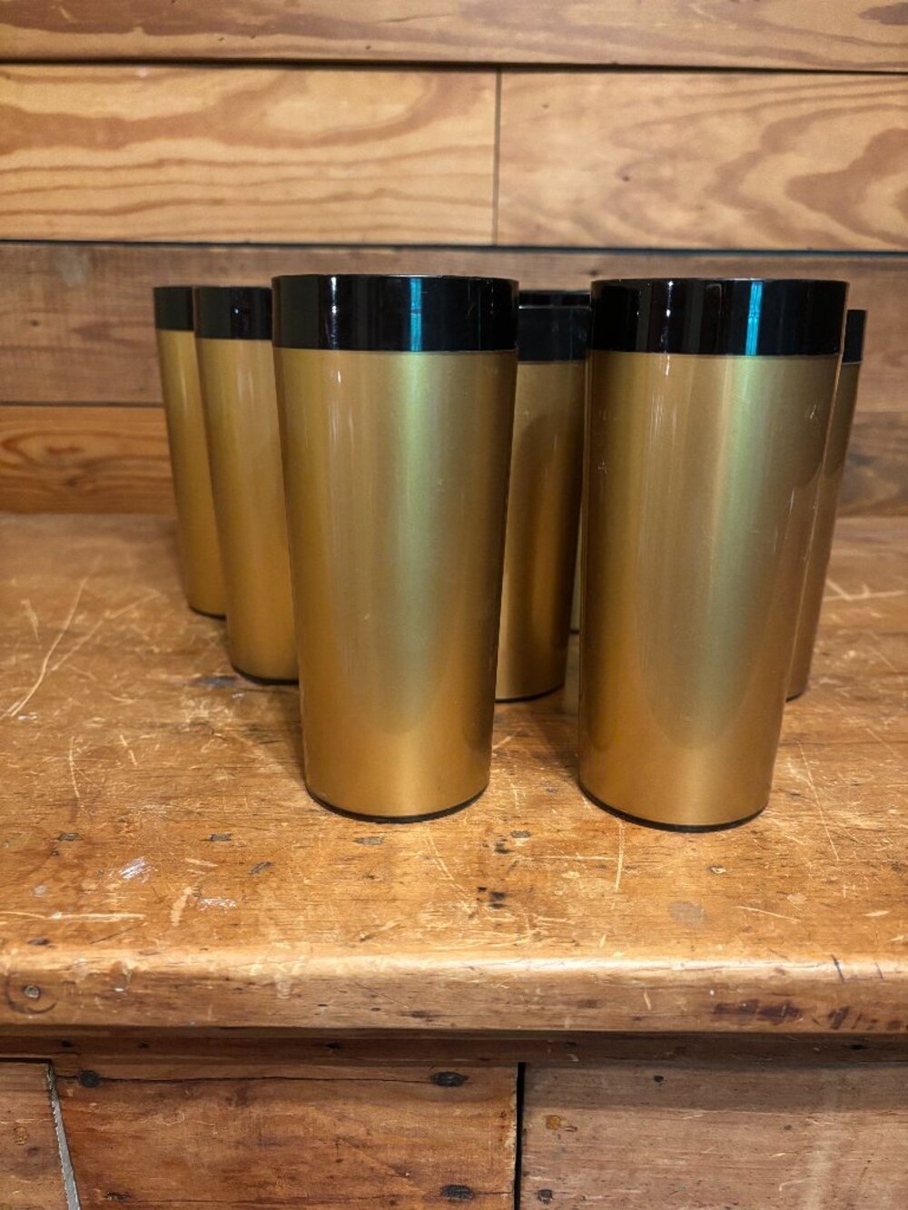 Mid-Century West Bend Thermo-Serv (9) Tumblers 1960